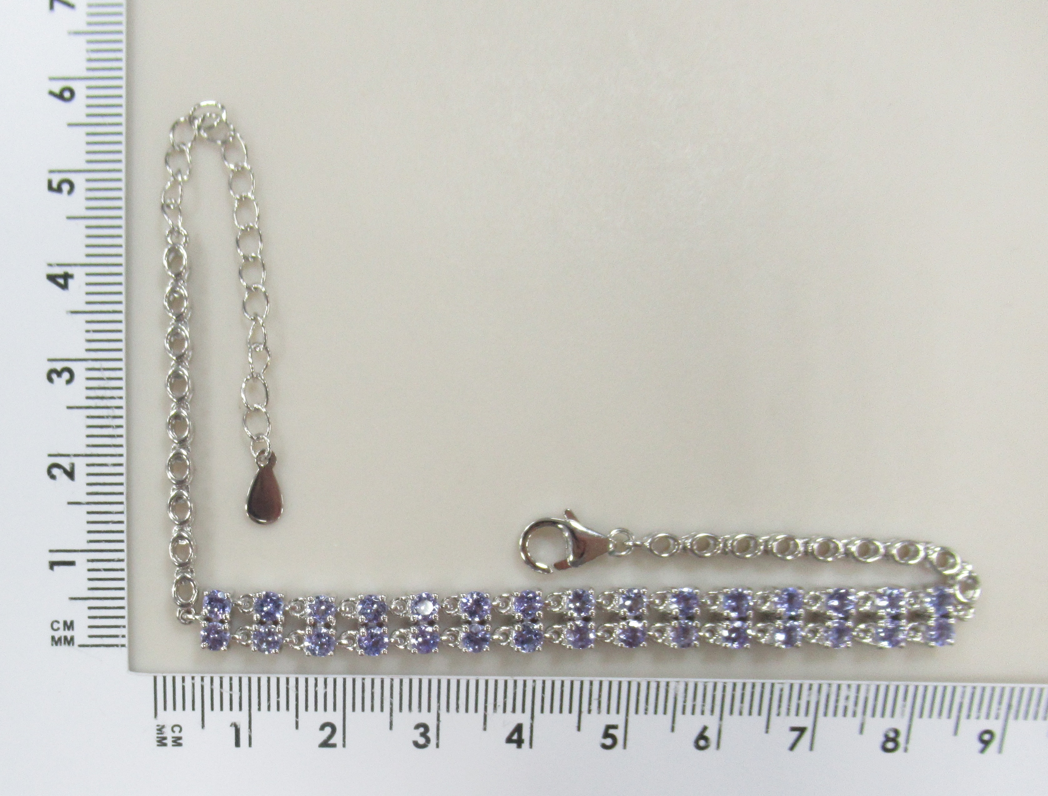 Серебряный браслет с танзанитами